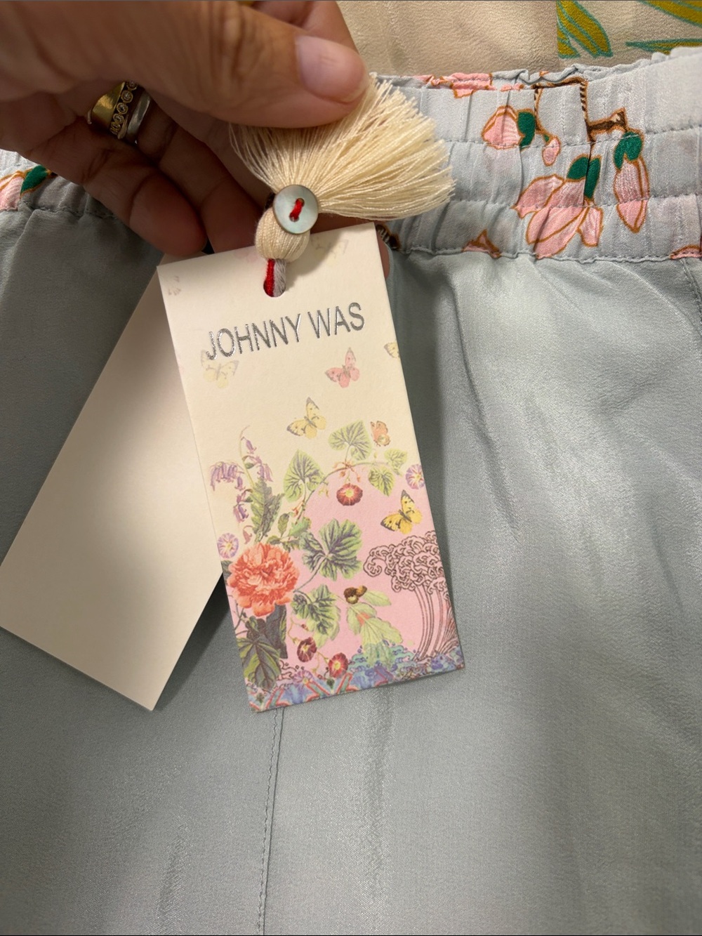 Johnny Was Pribasa Arya Pant (lined) Crane and bamboo garden print - Picture 4 of 13